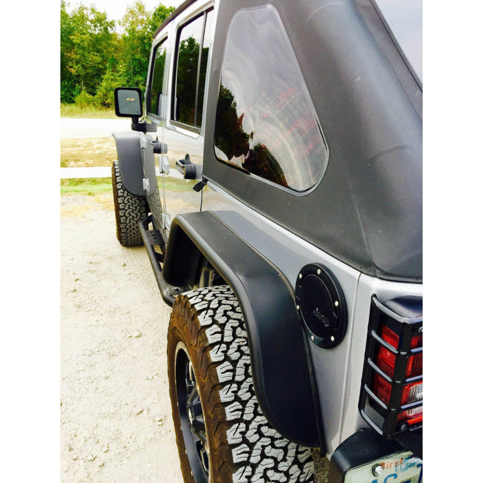 DV8 Offroad 2007-2018 Jeep Wrangler JK JKU Wide Fender Flares Front and Rear Model FENDB-02