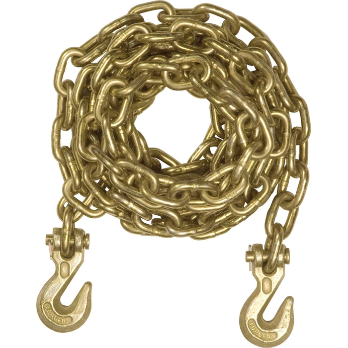 CURT 14-Foot Transport Binder Chain, 5/16-Inch Clevis Hooks, 18,800 lbs Break Strength, Load Tie-Down, Trailer, Flatbed Model 80305