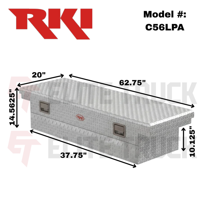 RKI C-Series Low Profile Single Lid Stair Cut Crossbox 64"L x 20"W x 14.5625"H Model C56LPA