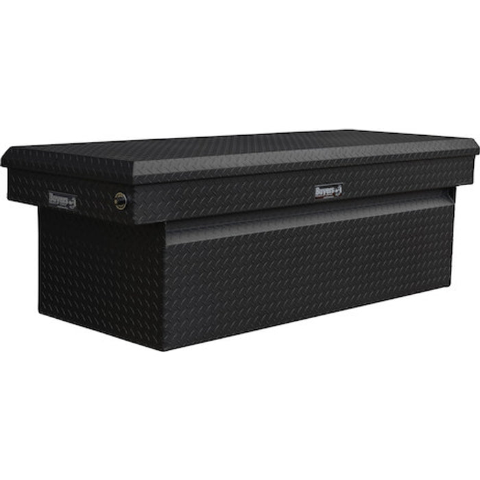 Buyers Products 23x27x71 Inch Textured Matte Black Diamond Tread Aluminum Crossover Truck Box Model 1739450