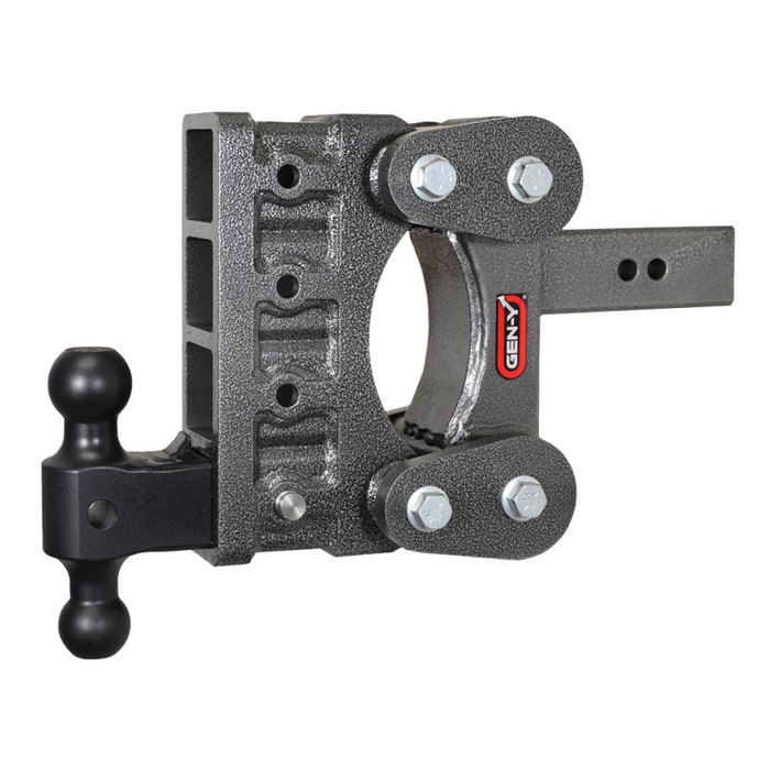 GEN-Y The BOSS TORSION-FLEX 2.5" Shank 6" Drop 2.4K TW 21K Hitch & GH-061 Dual-Ball Model GH-1314