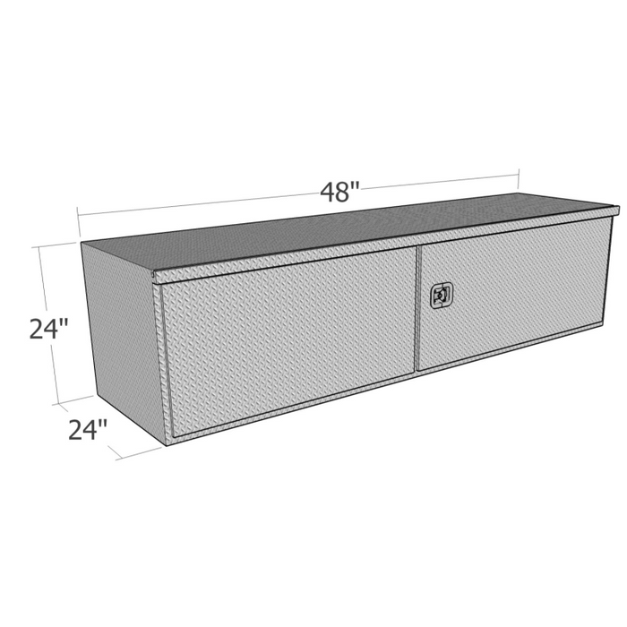 Brute 24" X 24" X 48"L HD Under Body -  Diamond, Barn Door W/ 3 Pt. Latch Model HBD2448