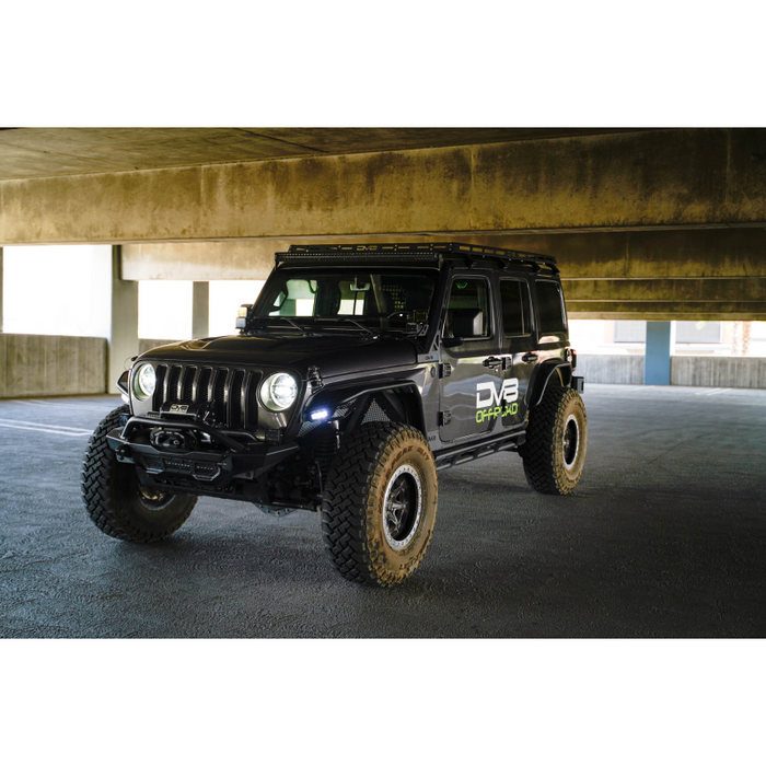 DV8 Offroad 2018-2026 Jeep Gladiator JT Wrangler JL JLU A-Pillar Dual Light Pod Mounts Model LBJL-11