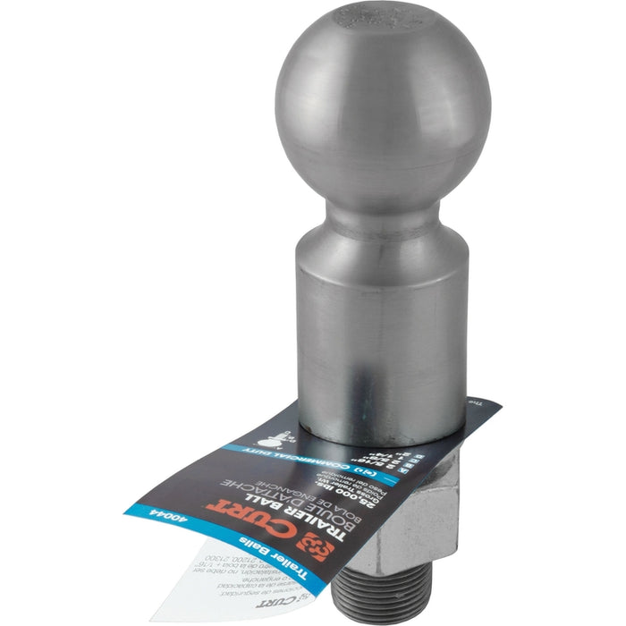 CURT Raw Steel Trailer Hitch Ball, 25,000 lbs, 2-Inch Rise, 2-5/16-Inch Diameter, 1-1/4 x 2-5/8-Inch Shank Model 40087