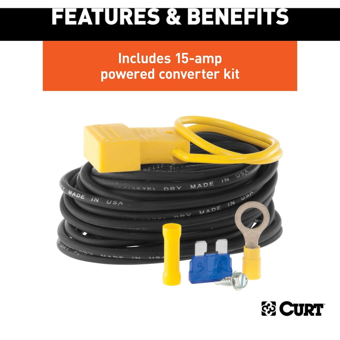 CURT Weather-Resistant Multi-Function Splice-in Trailer Tail Light Converter Kit, 4-Pin Wiring Harness Model 59236