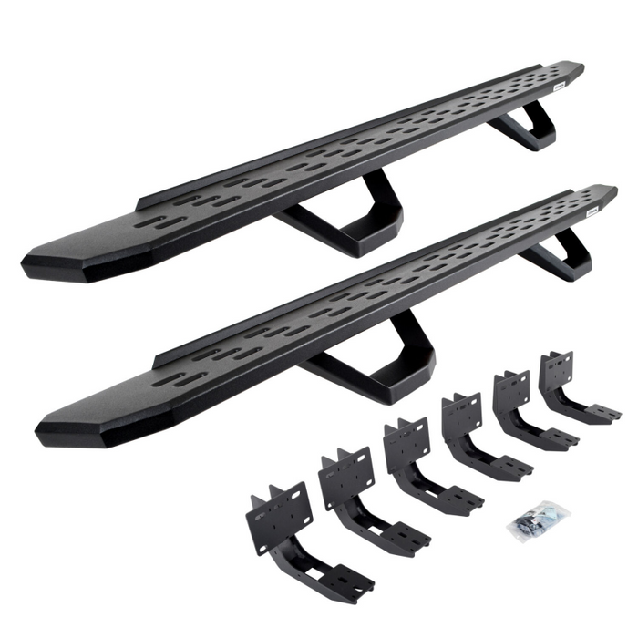 Go Rhino RB30 Running Boards with Mounting Brackets With 2 Pairs Drop Steps Kit Model 6963068720PC