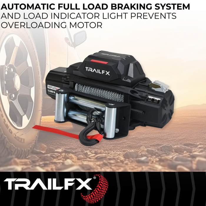 TrailFX REFLEX 2.0 Winch 12000LB Steel Cable Model WR212B