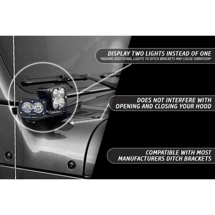 Rago Fabrication Ditch Light Bracket Extensions - Pair Model RACCDITEXT