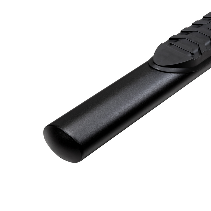 TrailFX 4" Oval Straight Step Nerf Bars W/ Step Pads Matte Black Steel Model A1557T