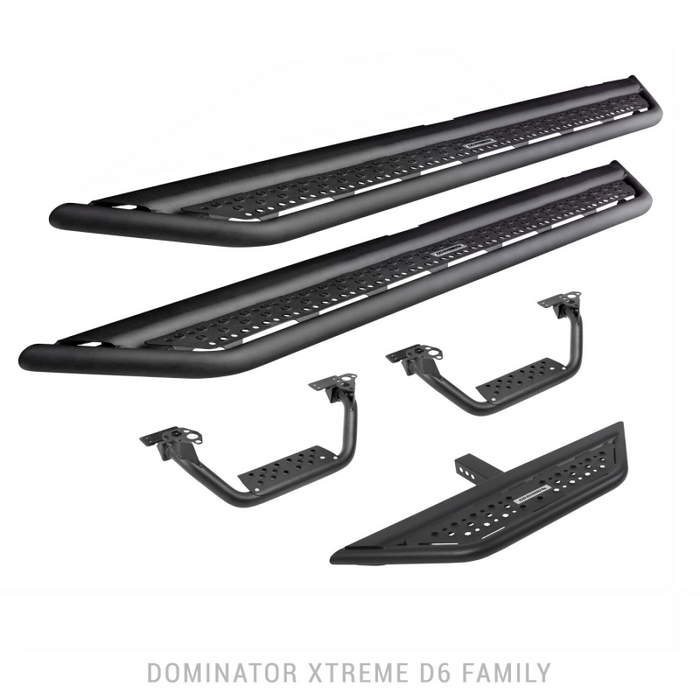 Go Rhino Dominator Xtreme D6 Running boards with Rocker Panel Mounting Brackets Kit Model D64129T