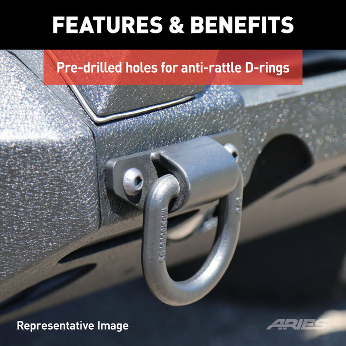 ARIES TrailChaser Jeep Wrangler JL, Gladiator Steel Front Bumper (Option 3) Model 2082084