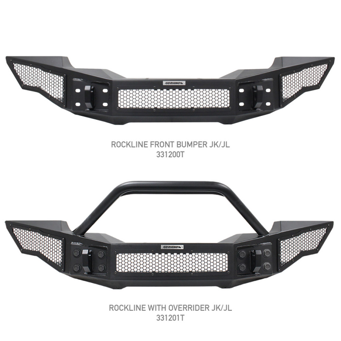 Go Rhino Rockline Winch-Ready Full Width Bumper For Jeep Model 331200T