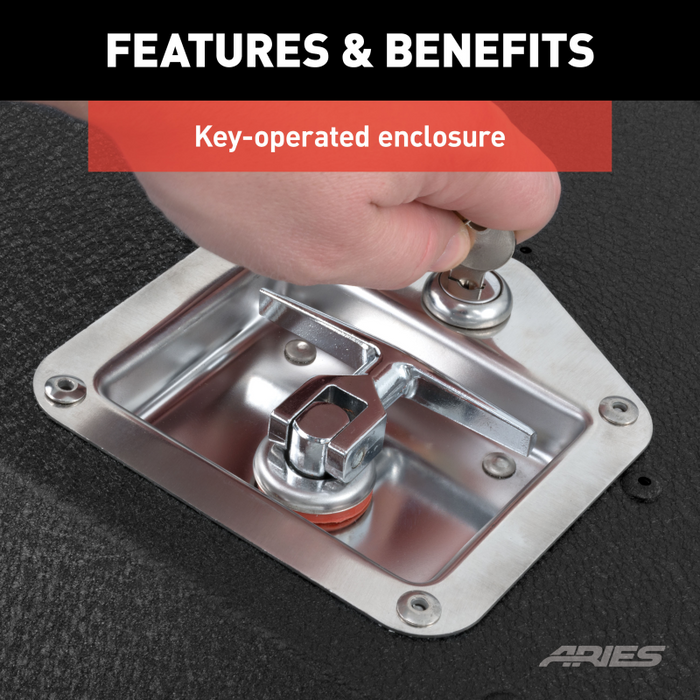 ARIES Black Aluminum Security Cargo Lid, Fits Select Jeep JK Unlimited Model 2070475