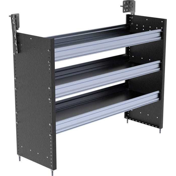 Ranger Design S3 Steel 2 Tray Square Back Van Shelving for Cargo Vans 16"x48"x34" Model S3-RS48-3