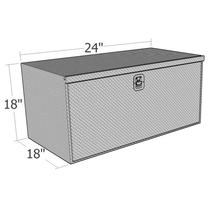 Brute 18" X 18" X 24"L HD Under Body -  Diamond, Drop Down Door Model HUB1824