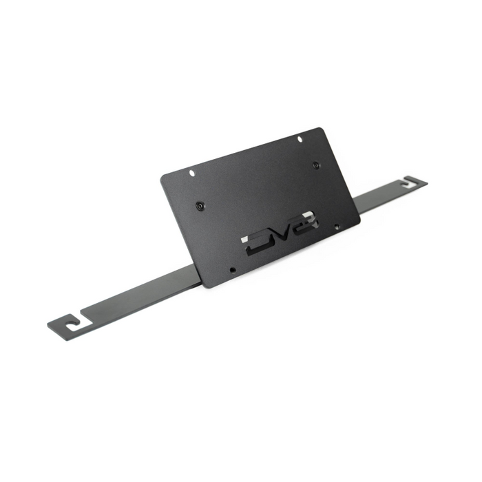 DV8 Offroad 2021-2026 Ford Bronco Capable Bumper Slanted Front License Plate Mount Model LPBR-05