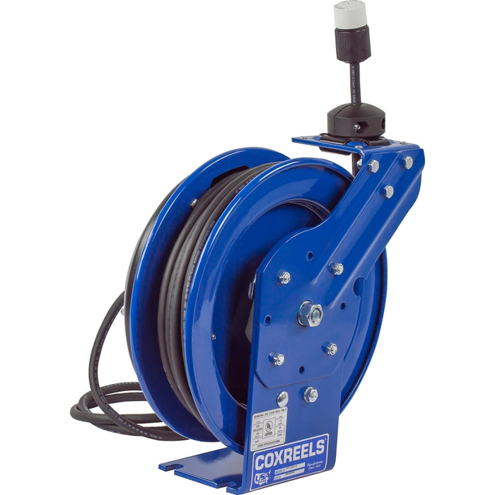 Coxreels PC Series Spring Driven Cord Reel Single Industrial Receptacle 12 GA x 50 ft. - Cord Included Model PC13-5012-A