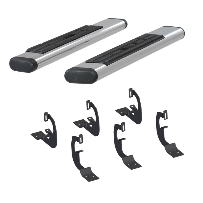 ARIES 6" x 53" Polished Stainless Oval Step Nerf Bars Model 4444024