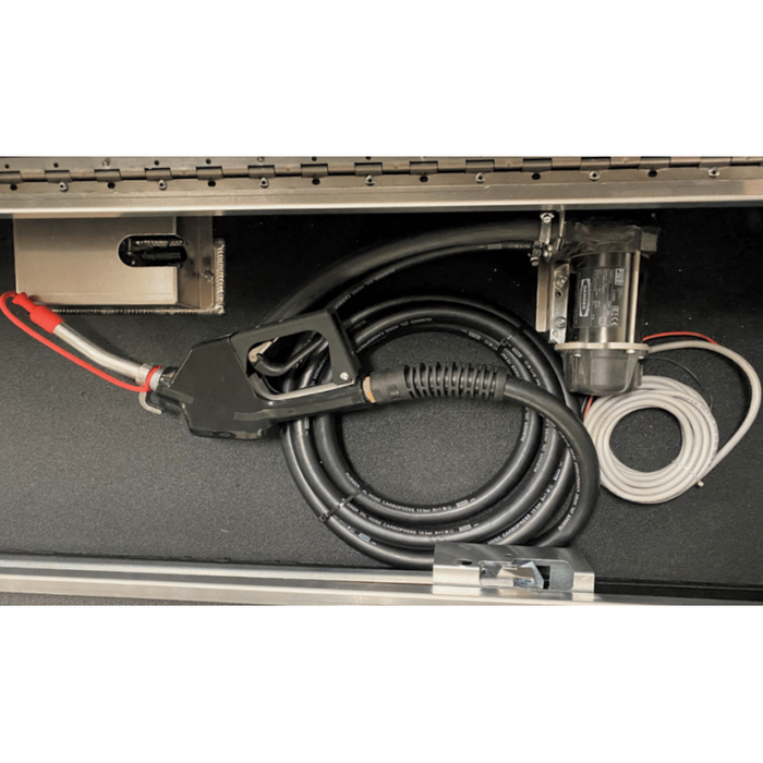 The FuelBox 13 GPM Transfer Pump W/ Hose & Nozzle Model TP13
