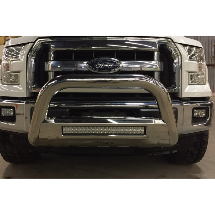 TrailFX 3.5" Oval Bull Bar w/ Light Option Polished Stainless Steel Model B1604S