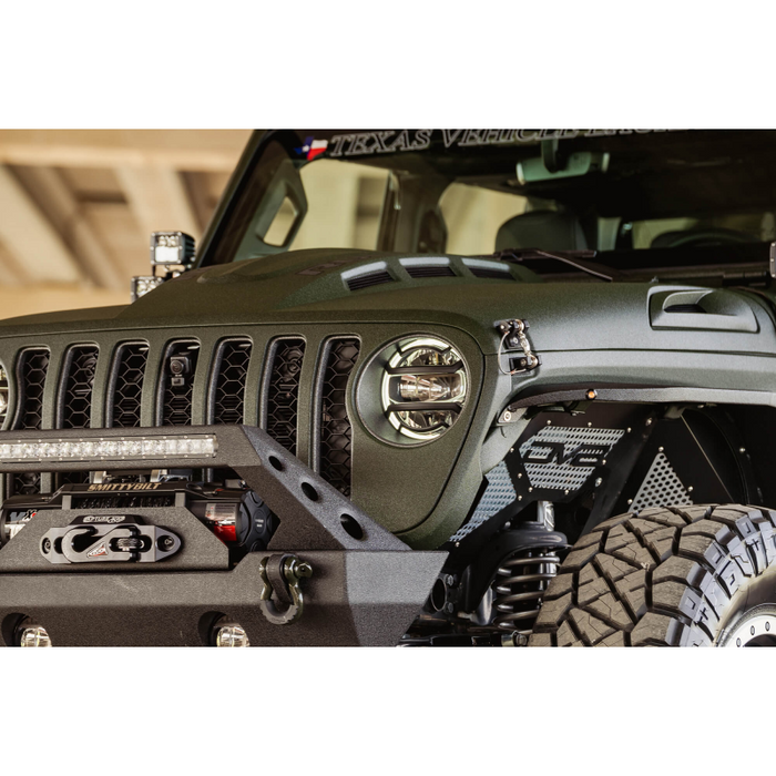 DV8 Offroad 2018-2025 Jeep Wrangler JL JLU Gladiator JT Heat Dispersion Hood Non-392 or Non-Mojave Model HDMBJL-01