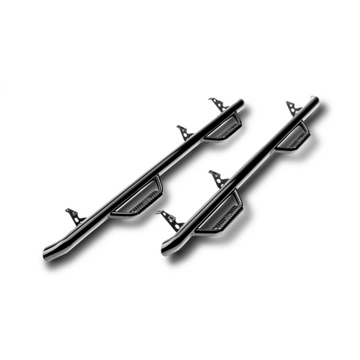 N-Fab Wheel To Wheel Side Steps Gloss Black Steel Model T1678CC