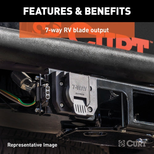 CURT Vehicle-Side Custom RV Blade 7-Pin Trailer Wiring Harness, Fits Select Nissan Frontier, Pathfinder, Xterra, Suzuki Equator Model 56226