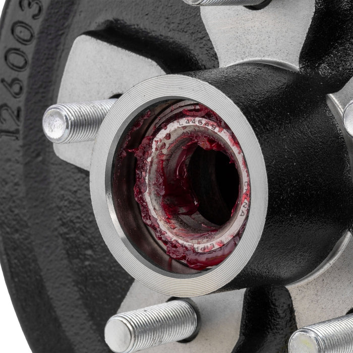 CURT 2024013264 10" Brake Drum Hub Complete Kit with Installed Bearings, 5 on 4.5", 1/2" Stud, 3,500-lb. Axles Model 2024013264