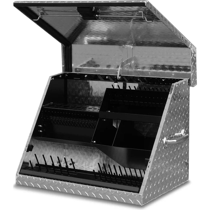 Montezuma 26 x 18 In. Aluminum Triangle® Toolbox Brite Top Mount Toolbox SE250AL