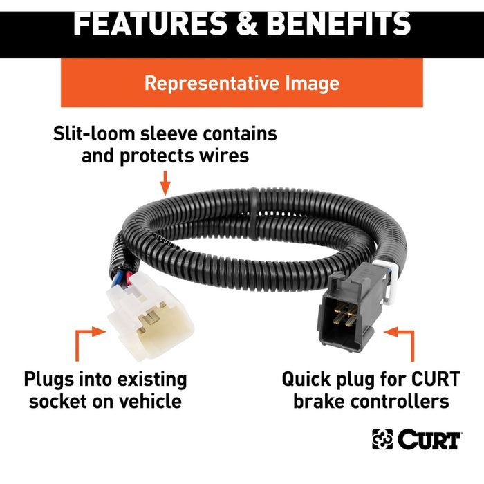CURT Quick Plug Brake Controller Wiring Harness,Fits Select Dodge Sprinter, Freightliner Sprinter, Mercedez-Benz Sprinter Model 51535