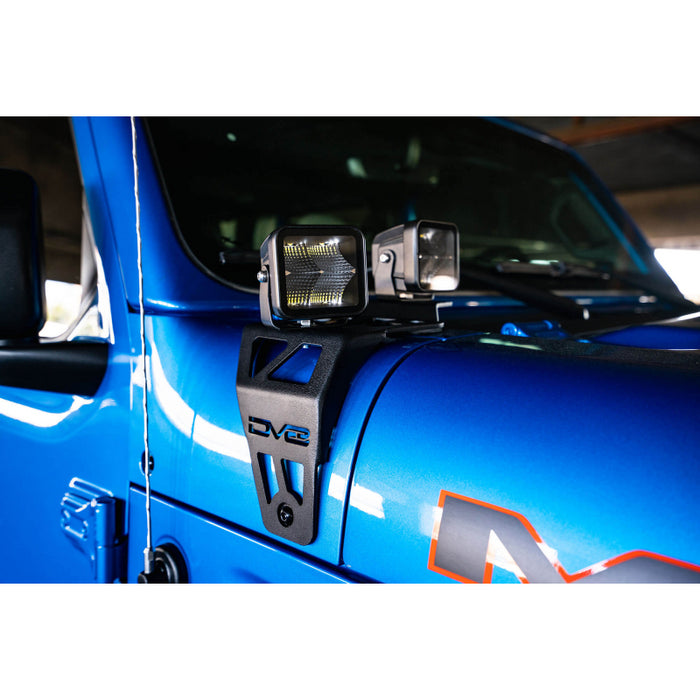 DV8 Offroad 2018-2025 JeepWrangler JL JLU 392 Gladiator JT , MojDual Pod Light Mounts Model LBJL-06