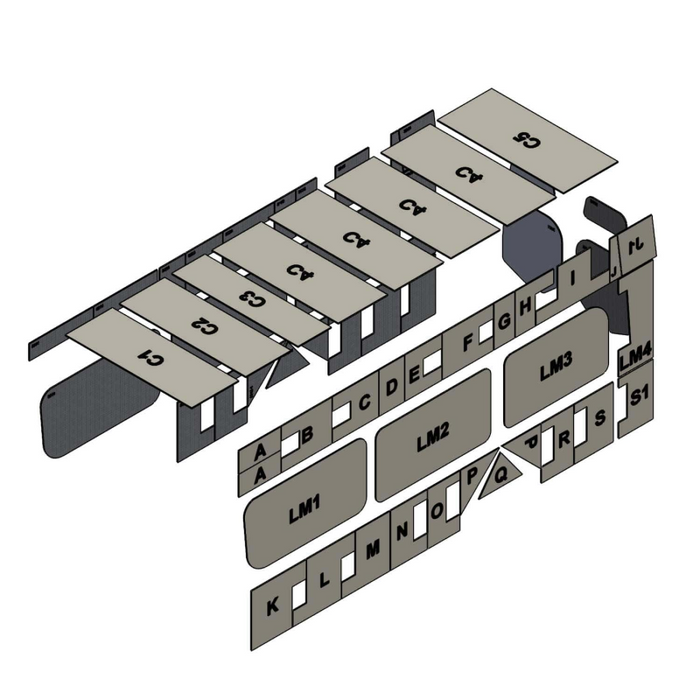 AutoPly Interior Insulation Kit for Mercedes Sprinter High Roof 170" Extended Wheelbase - R2 (.5") Model 3000VX