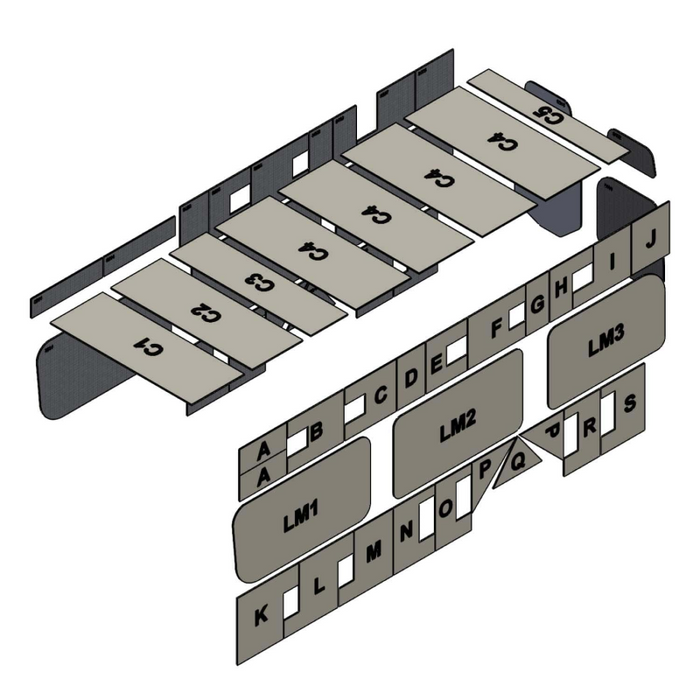 AutoPly Interior Insulation Kit for Mercedes Sprinter High Roof 170" Wheelbase - R4 (1") Model 3000V-1