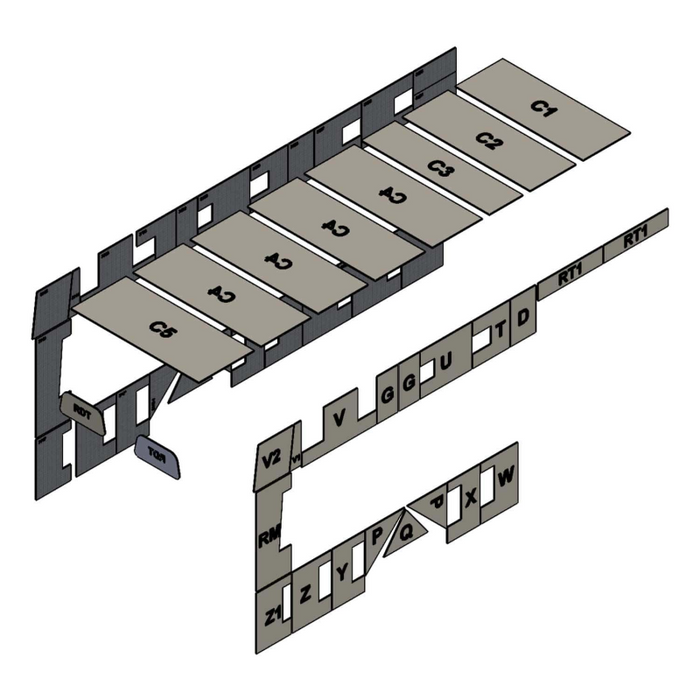 AutoPly Interior Insulation Kit for Mercedes Sprinter High Roof 170" Extended Wheelbase w/ Windows - R2 (.5") Model 3000WVX