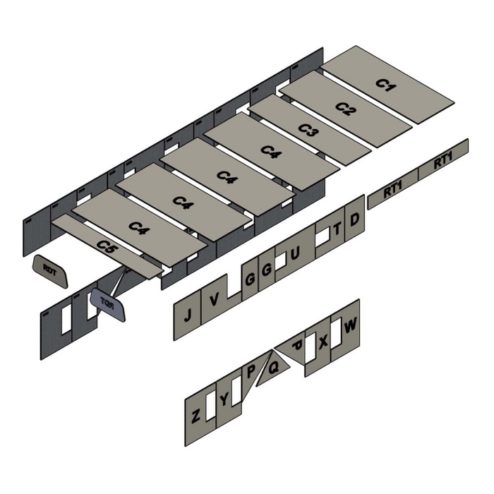 AutoPly Interior Insulation Kit for Mercedes Sprinter High Roof 170" Wheelbase w/ Windows - R2 (.5") Model 3000WV