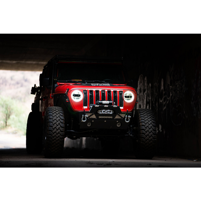 DV8 Offroad 2018-2025 Jeep Jeep Gladiator JT Wrangler JL JLU LED Headlights - Chrome Model HLCJL-01