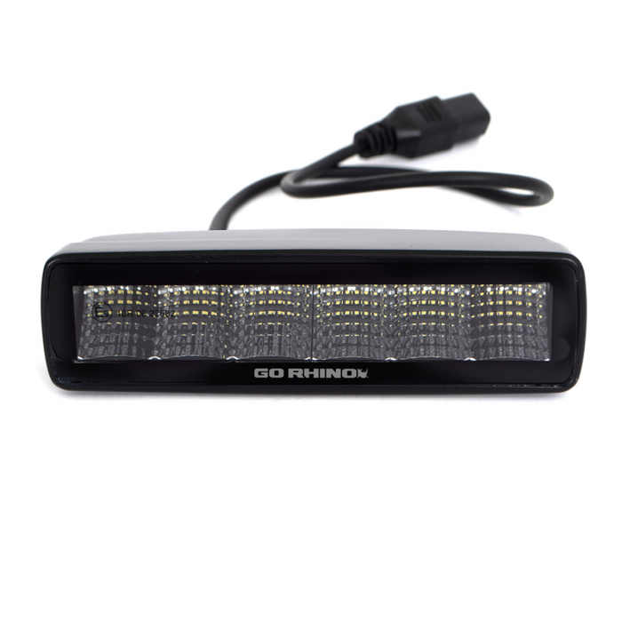 Go Rhino Blackout Series SIXLINE 6-LED Flood Lights Without Amber Model 750300621FBS