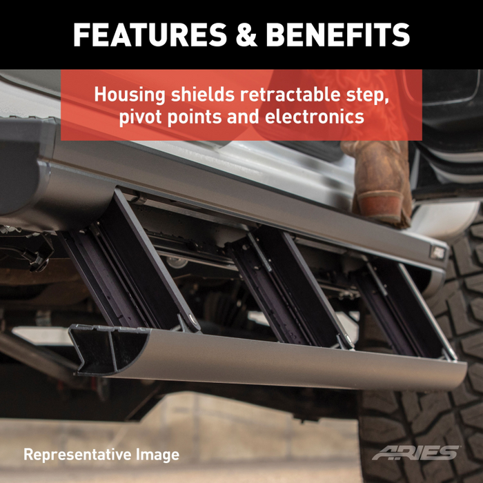 ARIES ActionTrac 83.6" Powered Electric Running Boards (No Brackets) Model 3025179