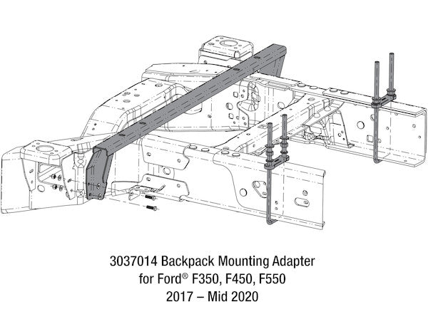 Buyers Products Backpack Mounting Adapter - Ford F350, F450, F550 (2017 - Mid-2020) 3037014