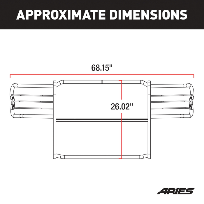 ARIES Black Steel Grille Guard, Select Ford Explorer Model 3052