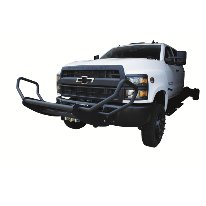 Go Industries Welded Winch Grille Guard w/Carrier - Black Model ET004