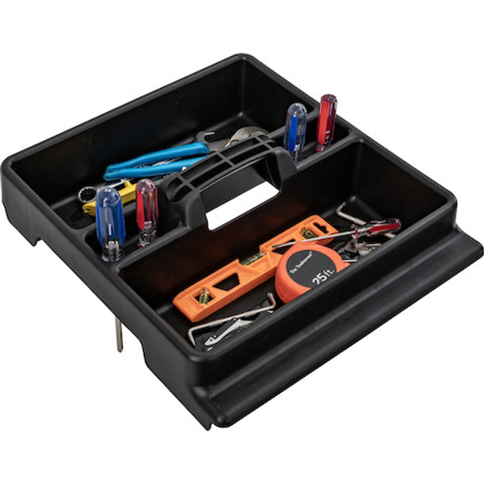 Buyers Products 18x20x71 Inch Gloss Black Diamond Tread Aluminum Crossover Truck Tool Box Model 1729435