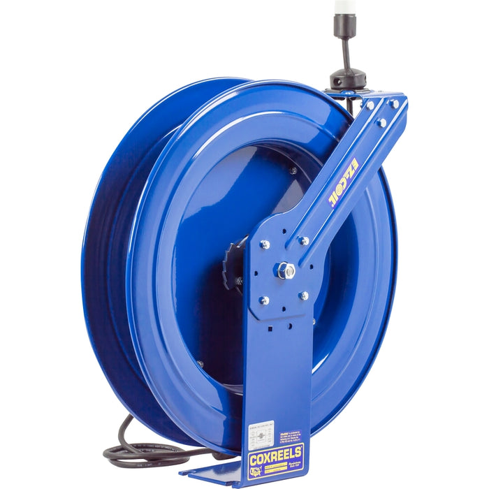 Coxreels EZ-PC Series Safety System Spring Driven Cord Reel 16 AWG x 100 ft. Single Receptacle Super Hub - 600V 25 Amp - Cord Included Model EZ-PC24-0016-A