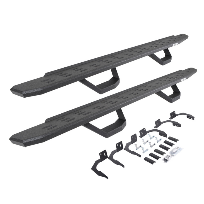 Go Rhino RB30 Running Boards with Mounting Brackets With 2 Pairs Drop Steps Kit Model 6960998020T