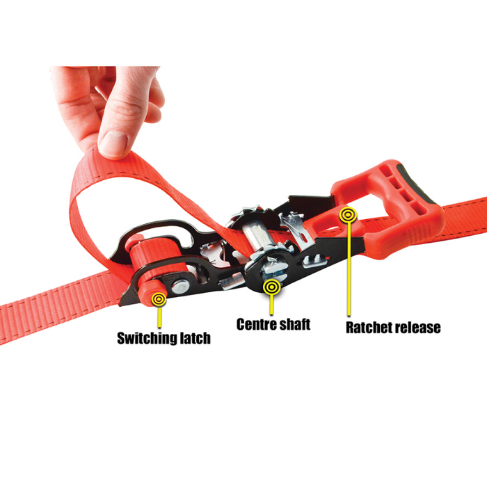 Erickson Manufacturing 2 Pack 1 1/4In X 14Ft  2000Lb Sliding Ratchet Straps With Cap Lock Hooks Yellow Model 31425