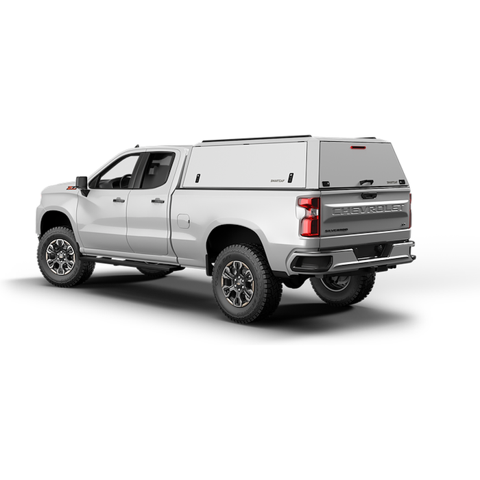 SmartCap OEM White Truck Bed Cap EDGE Defender Series w/ Vertical Locks Model ED0131-WN