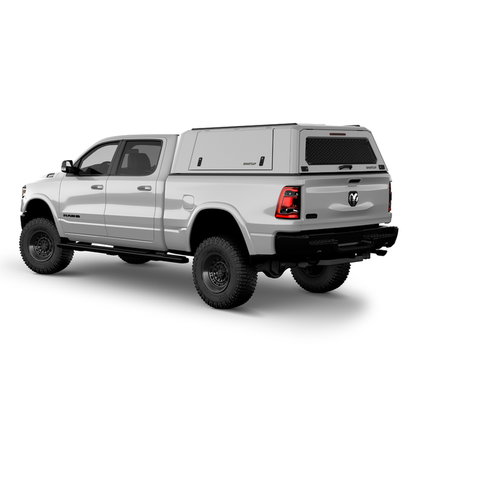 SmartCap OEM White Truck Bed Cap EVOc Commercial Series w/ Horizontal Locks Model EC1001-WH