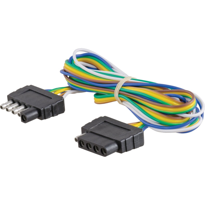 CURT Vehicle-Side and Trailer-Side 5-Pin Flat Wiring Harness with 72-Inch Wires Model 58550