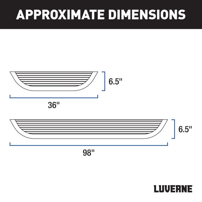 Luverne MegaStep 6-1/2" x 36" 100" Aluminum Running Boards Select Sprinter 2500 3500 Model 575100-570747
