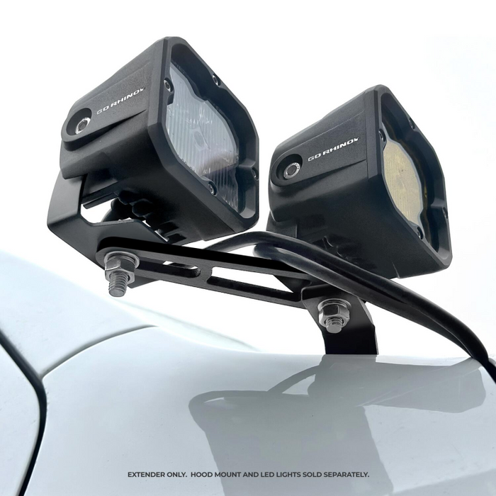 Go Rhino XE Hood Hinge Cube Light Mounts-Dogbone Bracket -Fits 2x2 or 3x3 LED Light Cubes Model 732400T